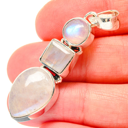Rainbow Moonstone Pendants handcrafted by Ana Silver Co - PD19734
