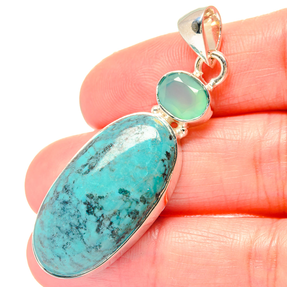 Tibetan Turquoise Pendants handcrafted by Ana Silver Co - PD19741