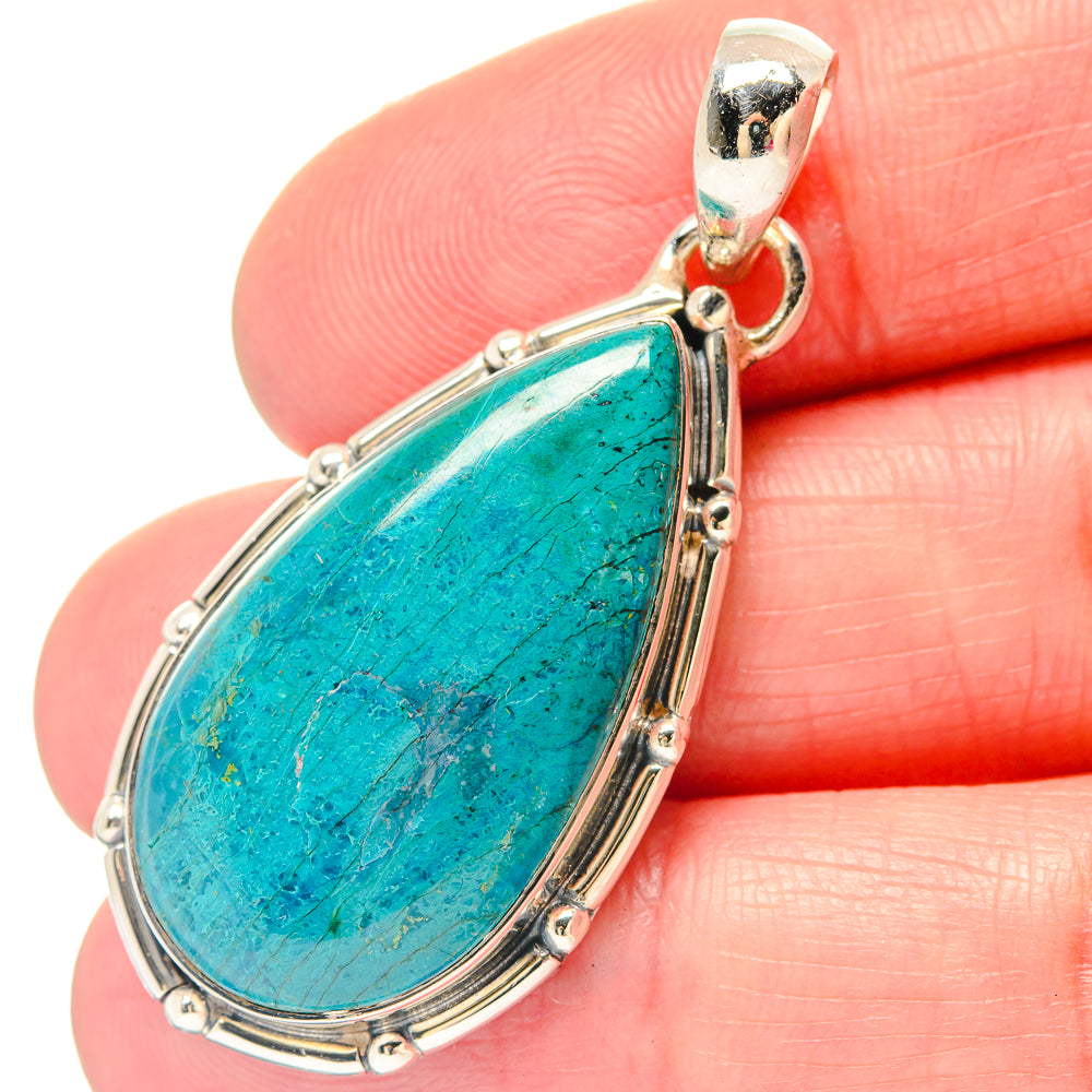 Chrysocolla Pendants handcrafted by Ana Silver Co - PD19744