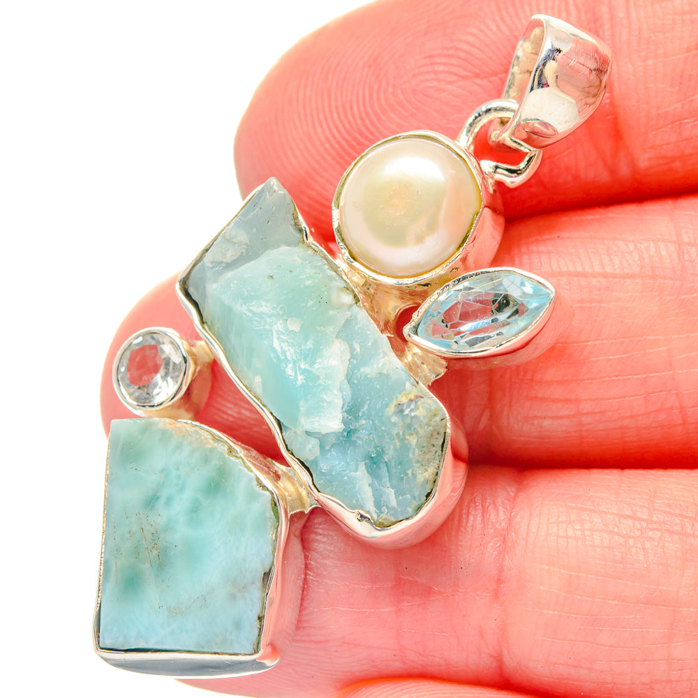 Larimar Pendants handcrafted by Ana Silver Co - PD19745