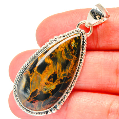 Golden Pietersite Pendants handcrafted by Ana Silver Co - PD19751