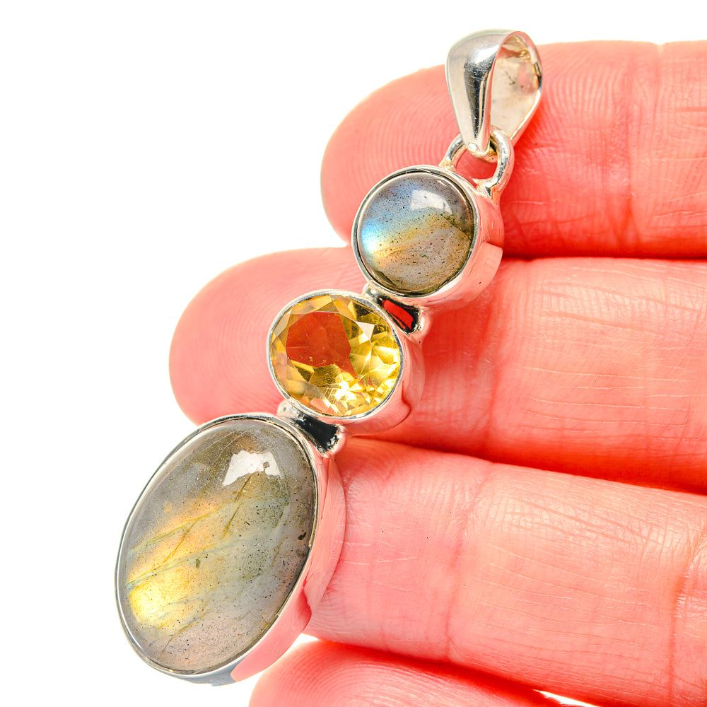 Labradorite Pendants handcrafted by Ana Silver Co - PD19754