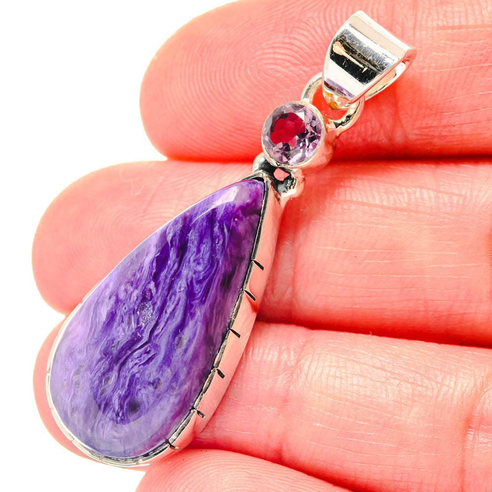 Charoite Pendants handcrafted by Ana Silver Co - PD19760