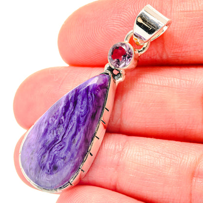 Charoite Pendants handcrafted by Ana Silver Co - PD19760