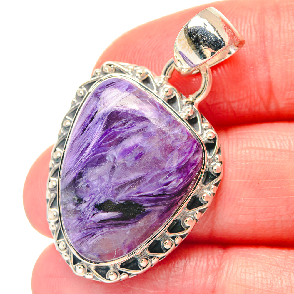 Charoite Pendants handcrafted by Ana Silver Co - PD19761