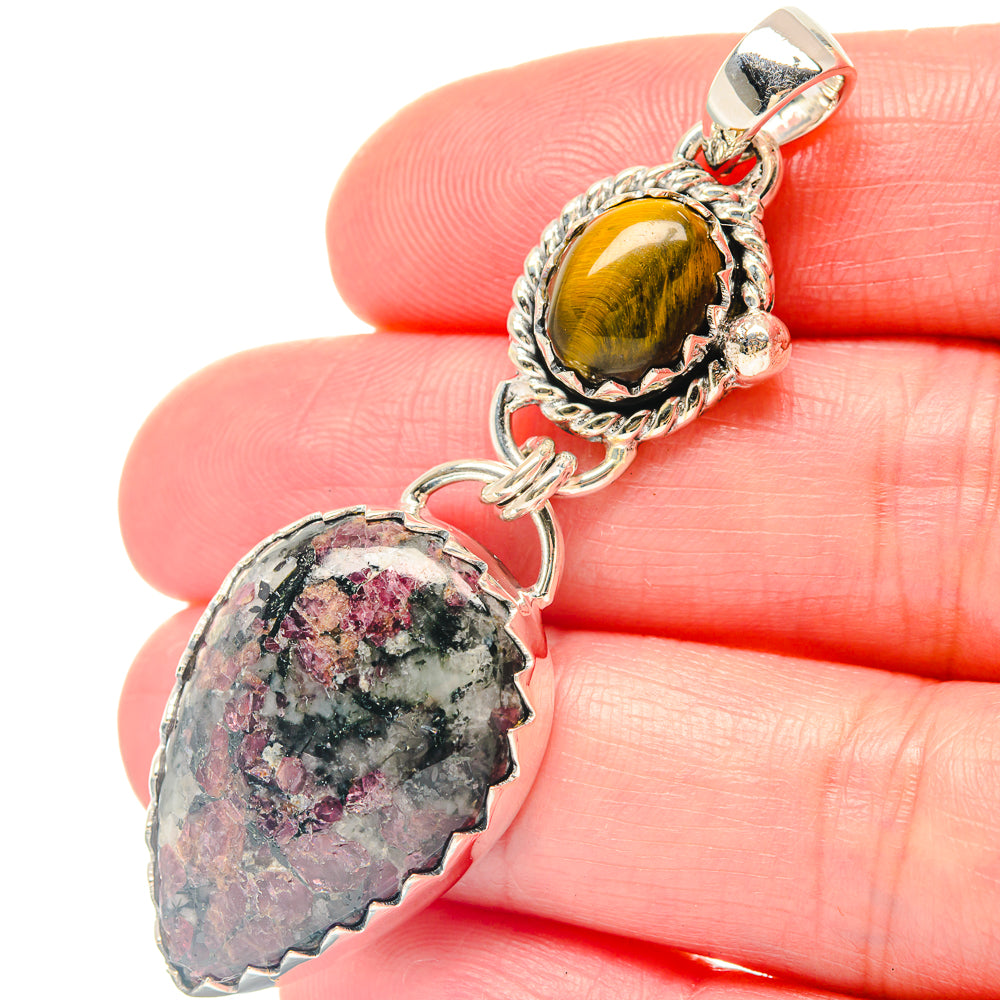 Russian Eudialyte Pendants handcrafted by Ana Silver Co - PD19763