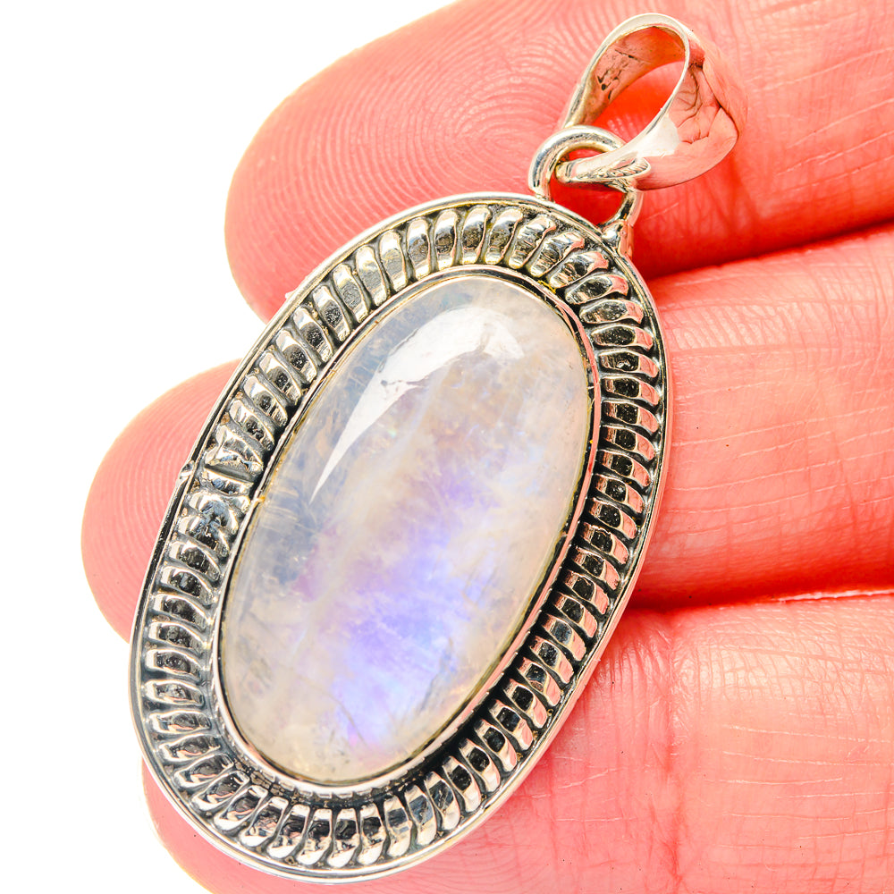 Rainbow Moonstone Pendants handcrafted by Ana Silver Co - PD19770