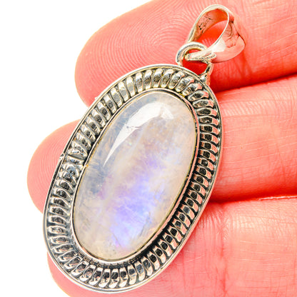 Rainbow Moonstone Pendants handcrafted by Ana Silver Co - PD19770