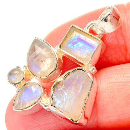 Rainbow Moonstone Pendants handcrafted by Ana Silver Co - PD19771