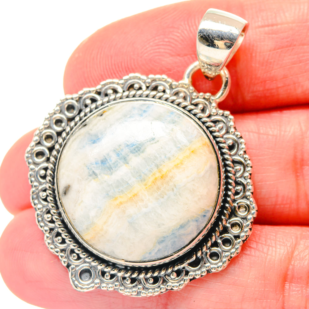 Blue Scheelite Pendants handcrafted by Ana Silver Co - PD19774