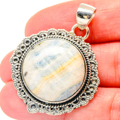 Blue Scheelite Pendants handcrafted by Ana Silver Co - PD19774