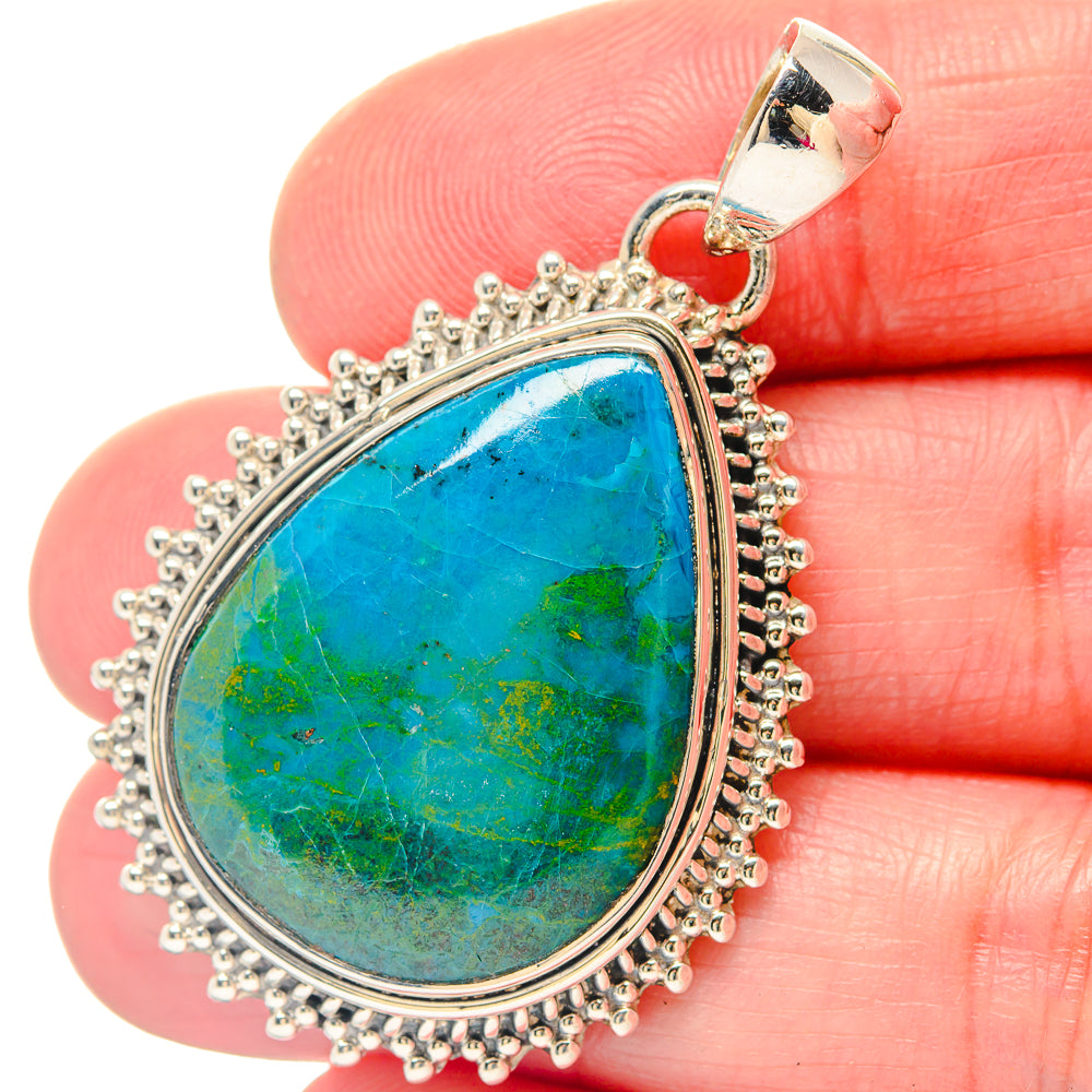 Chrysocolla Pendants handcrafted by Ana Silver Co - PD19777