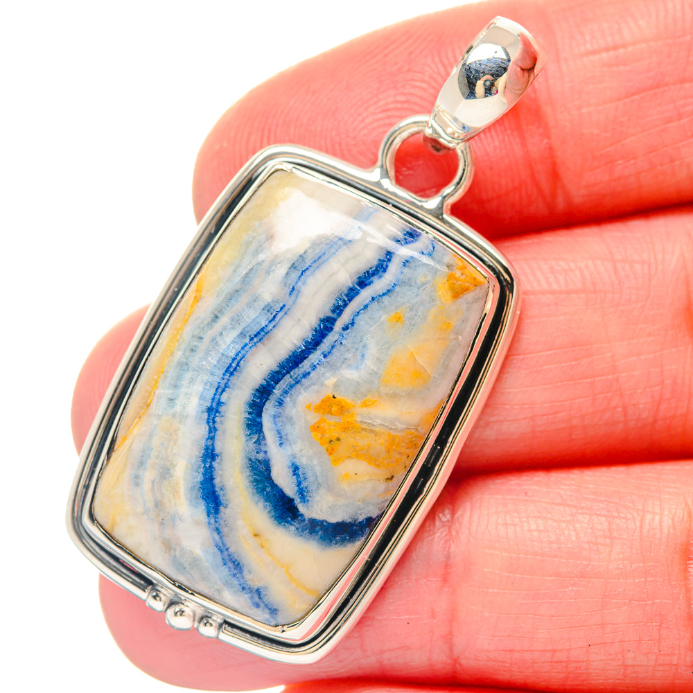 Blue Scheelite Pendants handcrafted by Ana Silver Co - PD19780