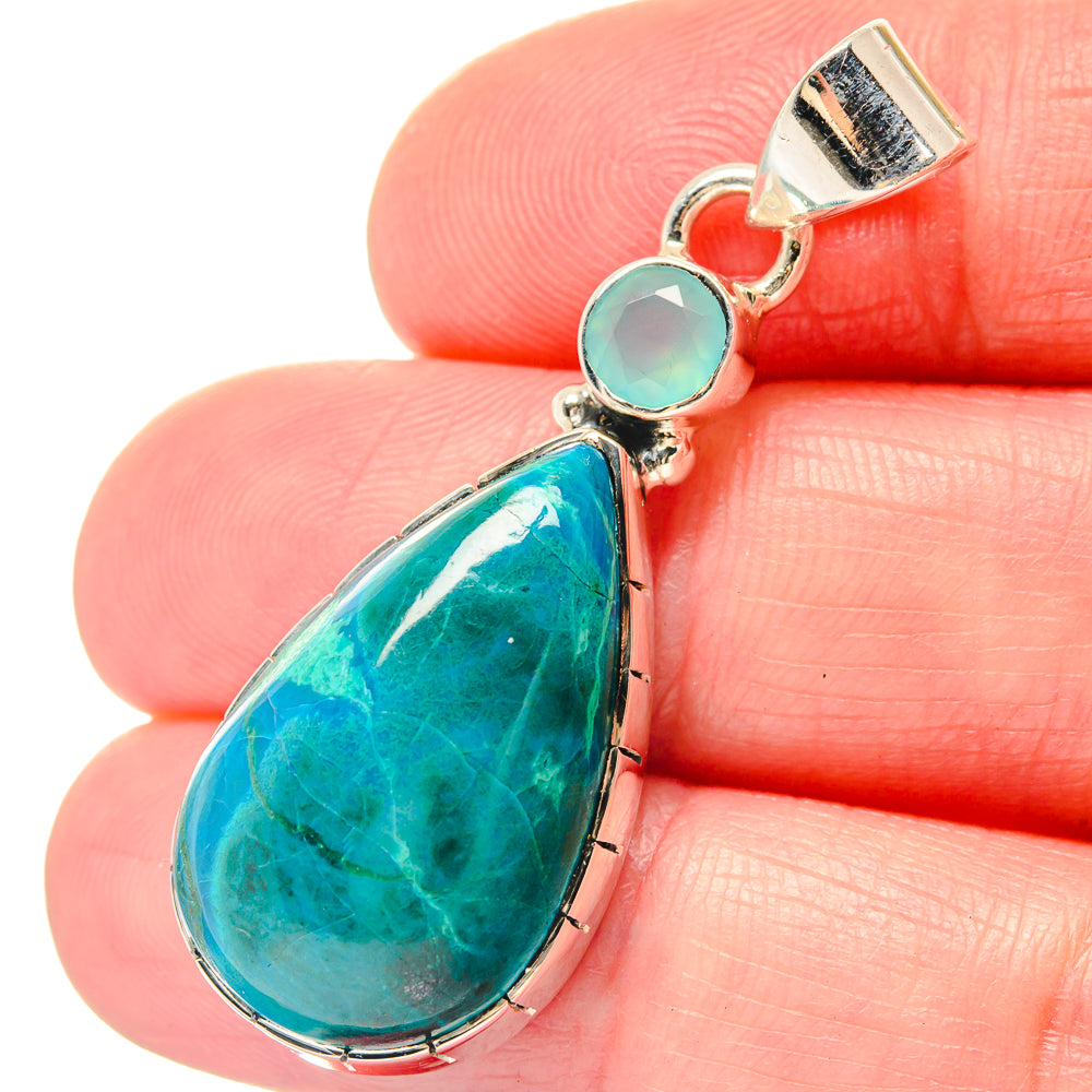 Chrysocolla Pendants handcrafted by Ana Silver Co - PD19783