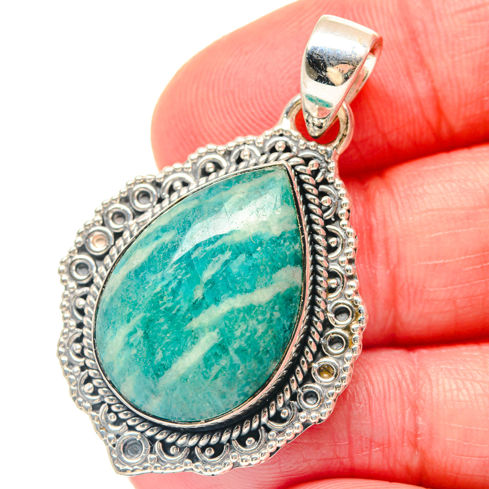 Amazonite Pendants handcrafted by Ana Silver Co - PD19788