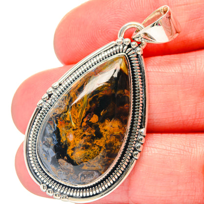 Golden Pietersite Pendants handcrafted by Ana Silver Co - PD19806