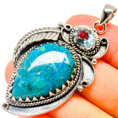 Chrysocolla Pendants handcrafted by Ana Silver Co - PD19817