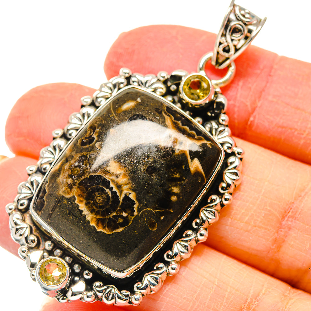 Turritella Agate Pendants handcrafted by Ana Silver Co - PD19826
