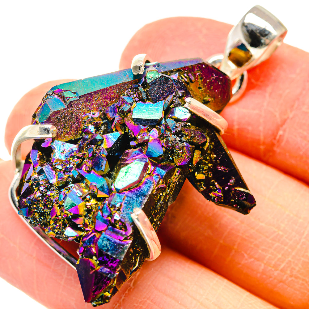 Titanium Druzy Pendants handcrafted by Ana Silver Co - PD19831