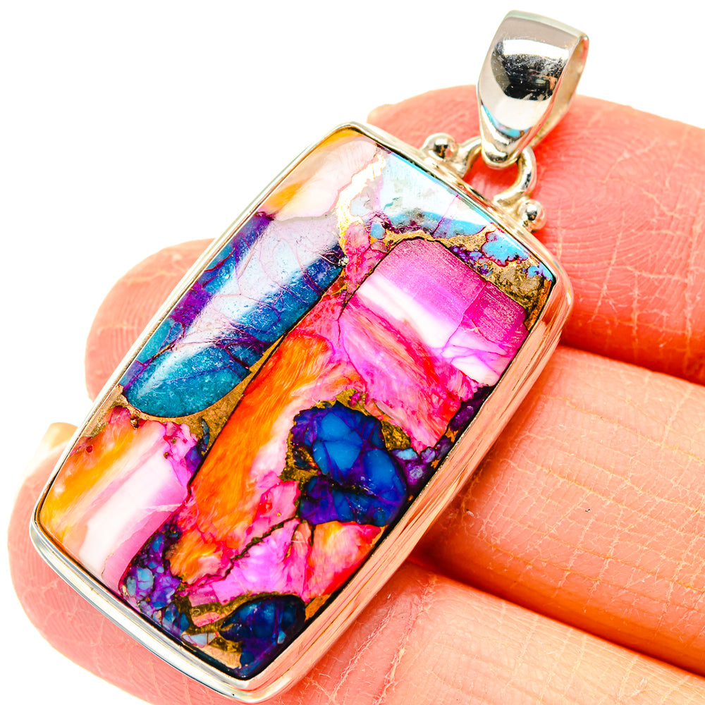 Purple Pink Copper Composite Turquoise Pendants handcrafted by Ana Silver Co - PD19839