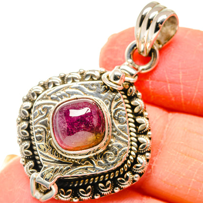 Pink Tourmaline Pendants handcrafted by Ana Silver Co - PD19845