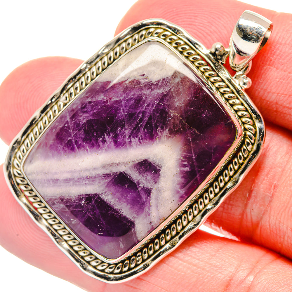 Chevron Amethyst Pendants handcrafted by Ana Silver Co - PD19849