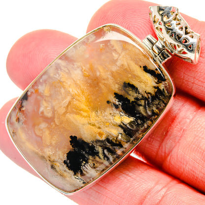 Plume Agate Pendants handcrafted by Ana Silver Co - PD19850