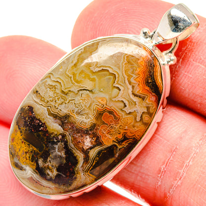 Plume Agate Pendants handcrafted by Ana Silver Co - PD19857