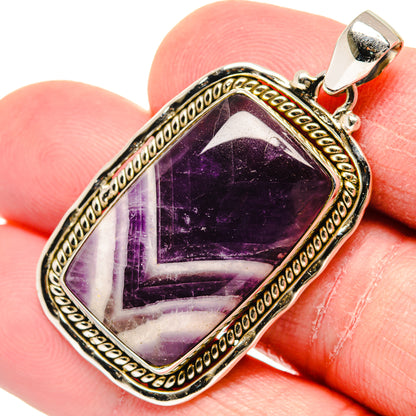 Chevron Amethyst Pendants handcrafted by Ana Silver Co - PD19859