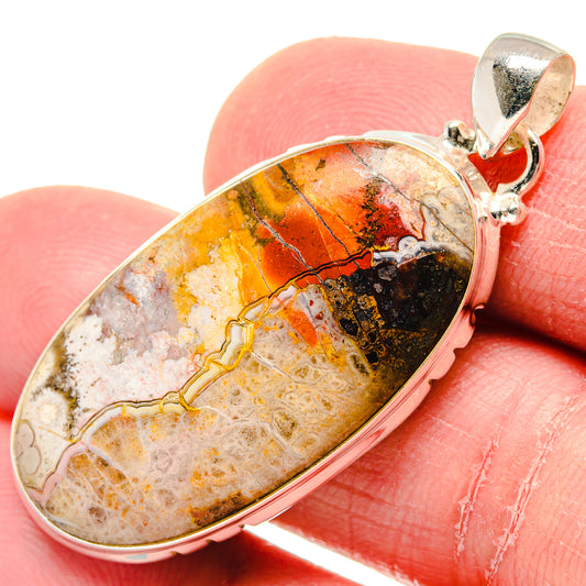 Crazy Lace Agate Pendants handcrafted by Ana Silver Co - PD19866
