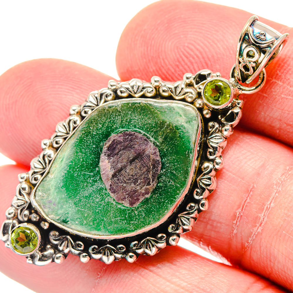 Ruby Fuchsite Pendants handcrafted by Ana Silver Co - PD19869