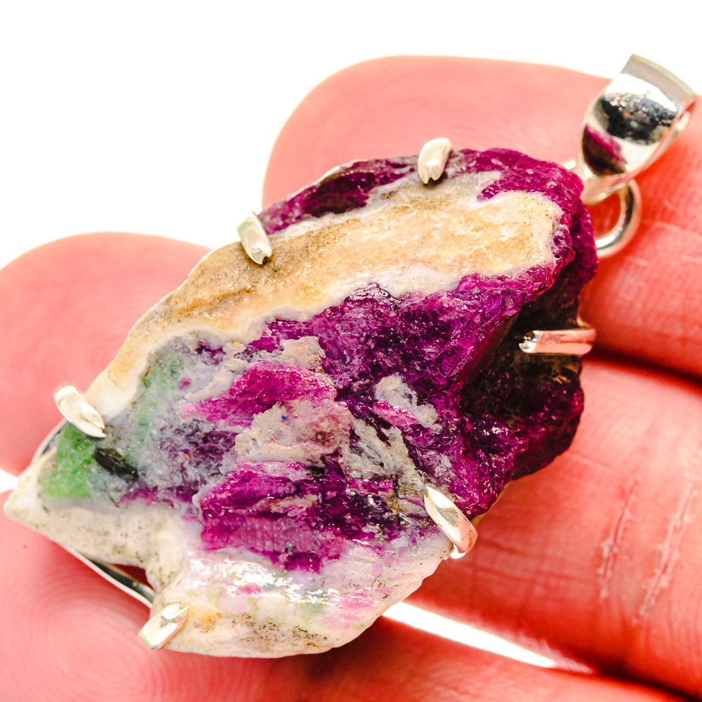 Ruby Zoisite Pendants handcrafted by Ana Silver Co - PD19870