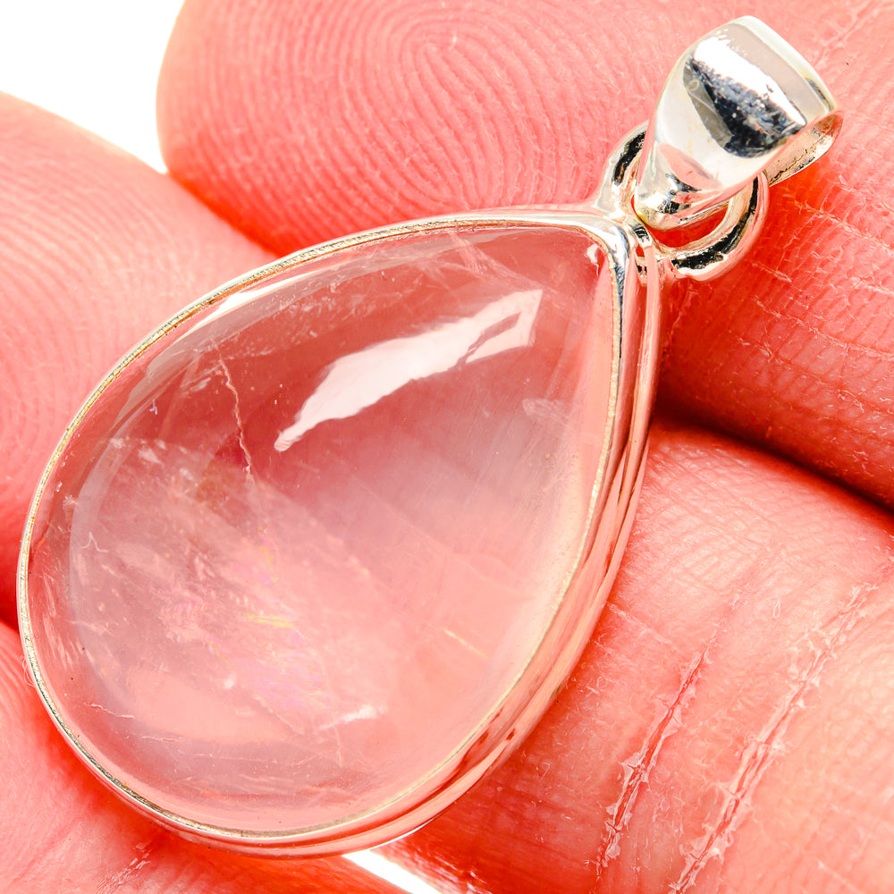 Rose Quartz Pendants handcrafted by Ana Silver Co - PD19888