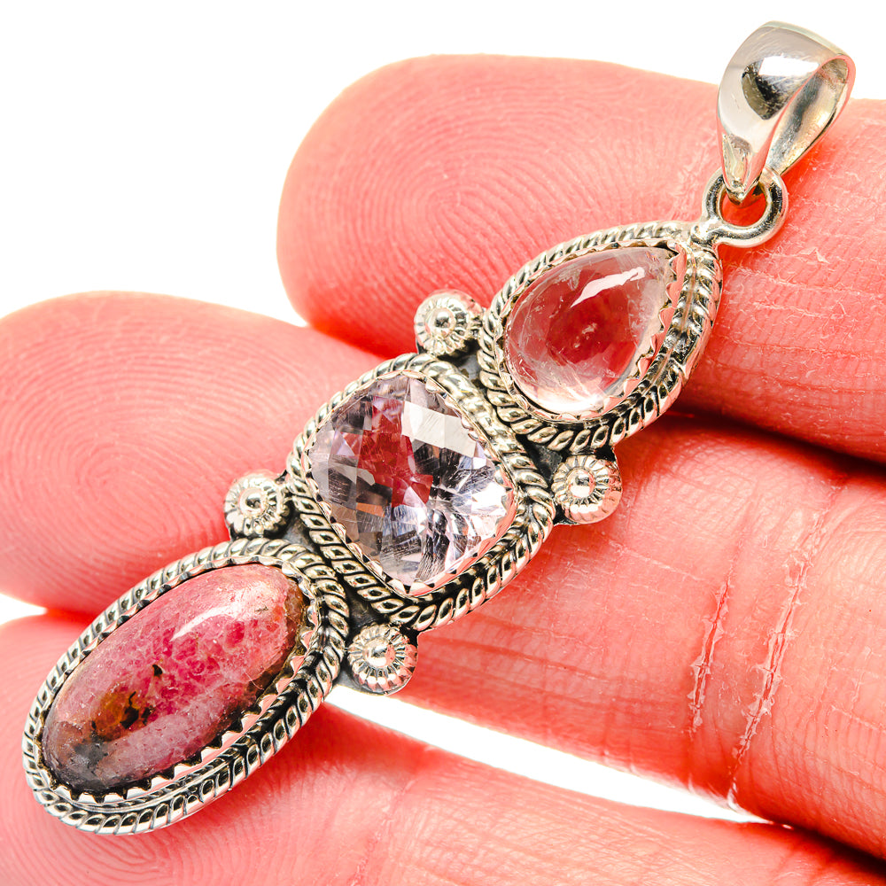 Rhodonite Pendants handcrafted by Ana Silver Co - PD19896