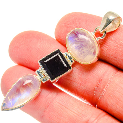 Rainbow Moonstone Pendants handcrafted by Ana Silver Co - PD19911