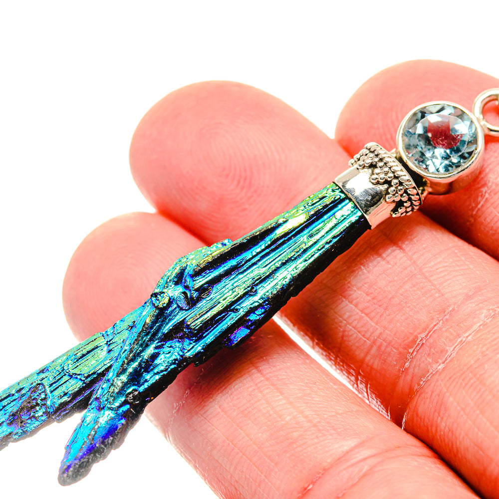 Titanium Sunshine Druzy Pendants handcrafted by Ana Silver Co - PD19914