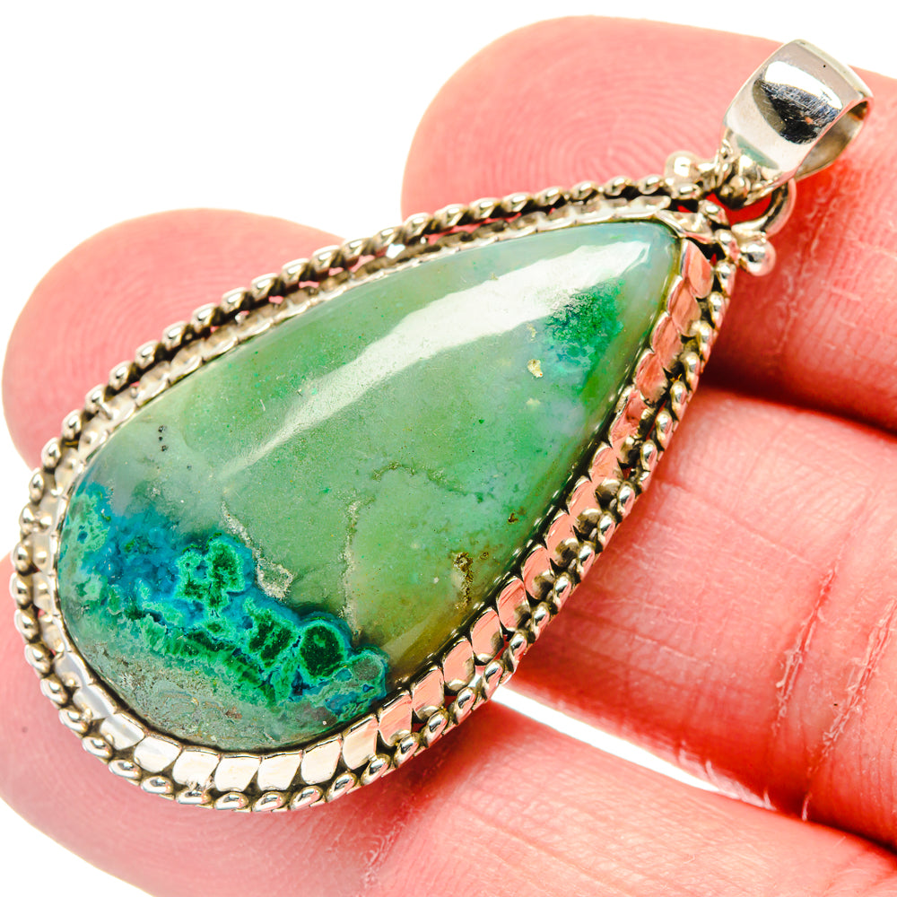 Chrysocolla Pendants handcrafted by Ana Silver Co - PD19924