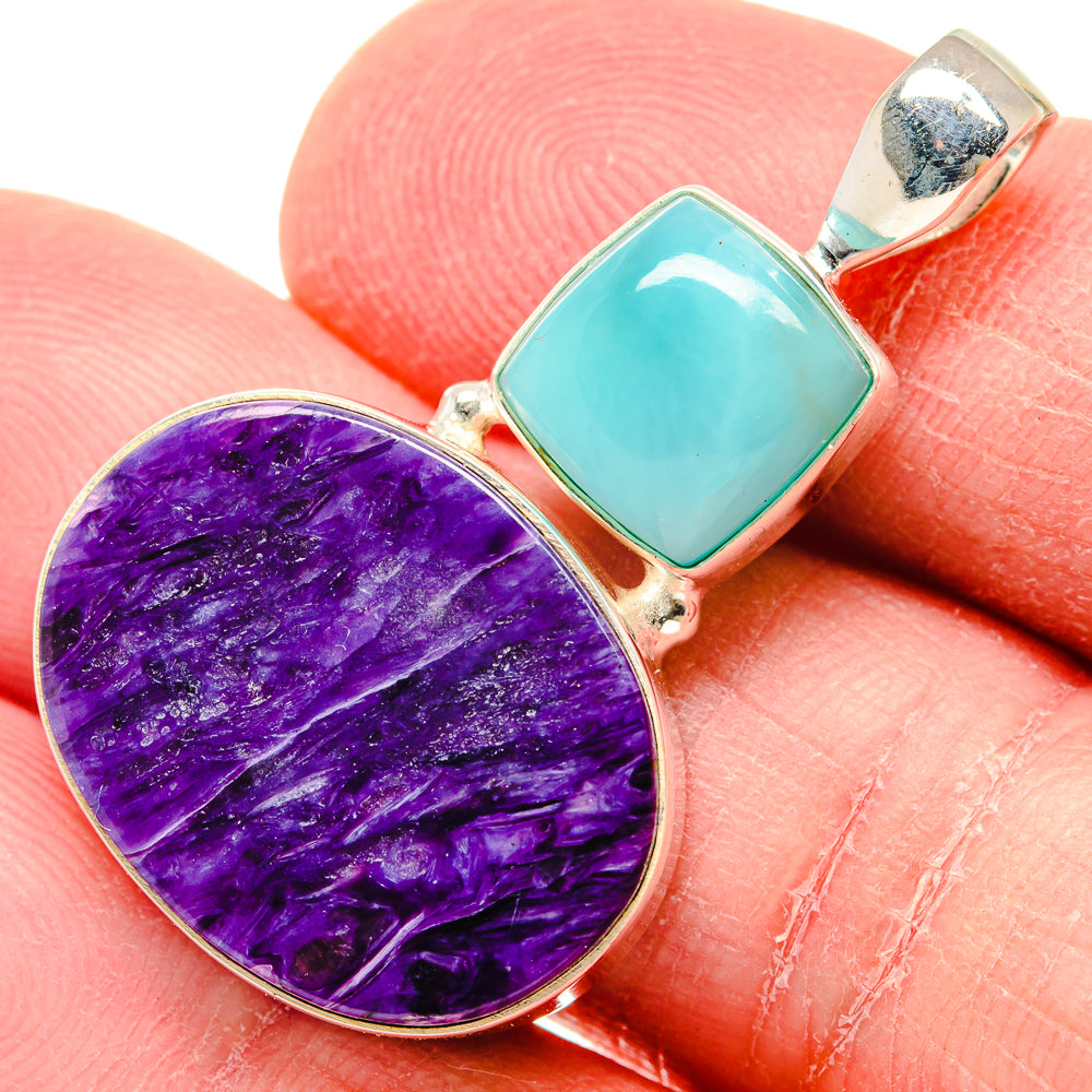 Charoite Pendants handcrafted by Ana Silver Co - PD19931