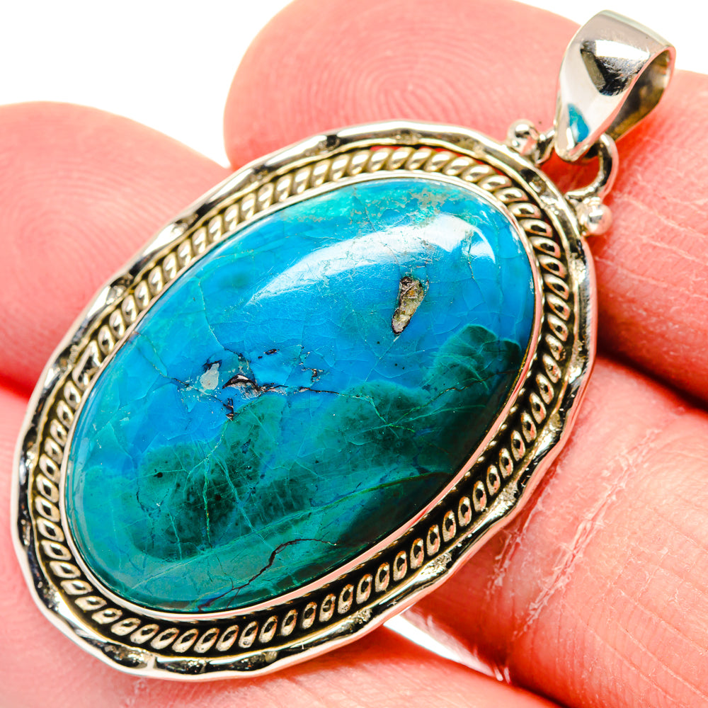 Chrysocolla Pendants handcrafted by Ana Silver Co - PD19938