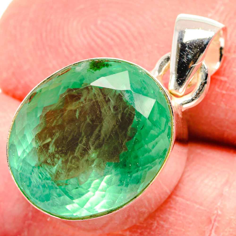 Green Fluorite Pendants handcrafted by Ana Silver Co - PD19950