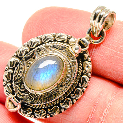 Rainbow Moonstone Pendants handcrafted by Ana Silver Co - PD19956