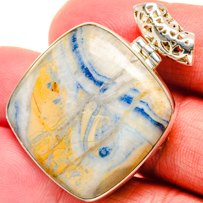 Blue Scheelite Pendants handcrafted by Ana Silver Co - PD19983