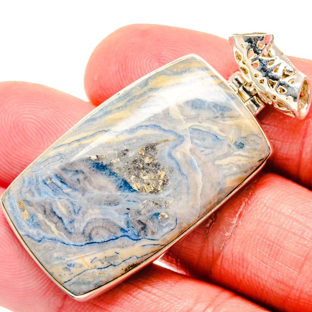 Blue Scheelite Pendants handcrafted by Ana Silver Co - PD19989