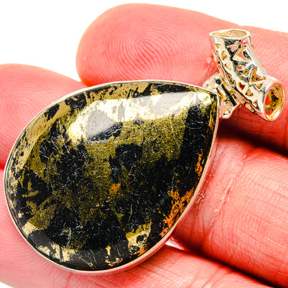 Pyrite Agate Pendants handcrafted by Ana Silver Co - PD19994
