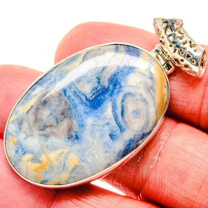 Blue Scheelite Pendants handcrafted by Ana Silver Co - PD19996