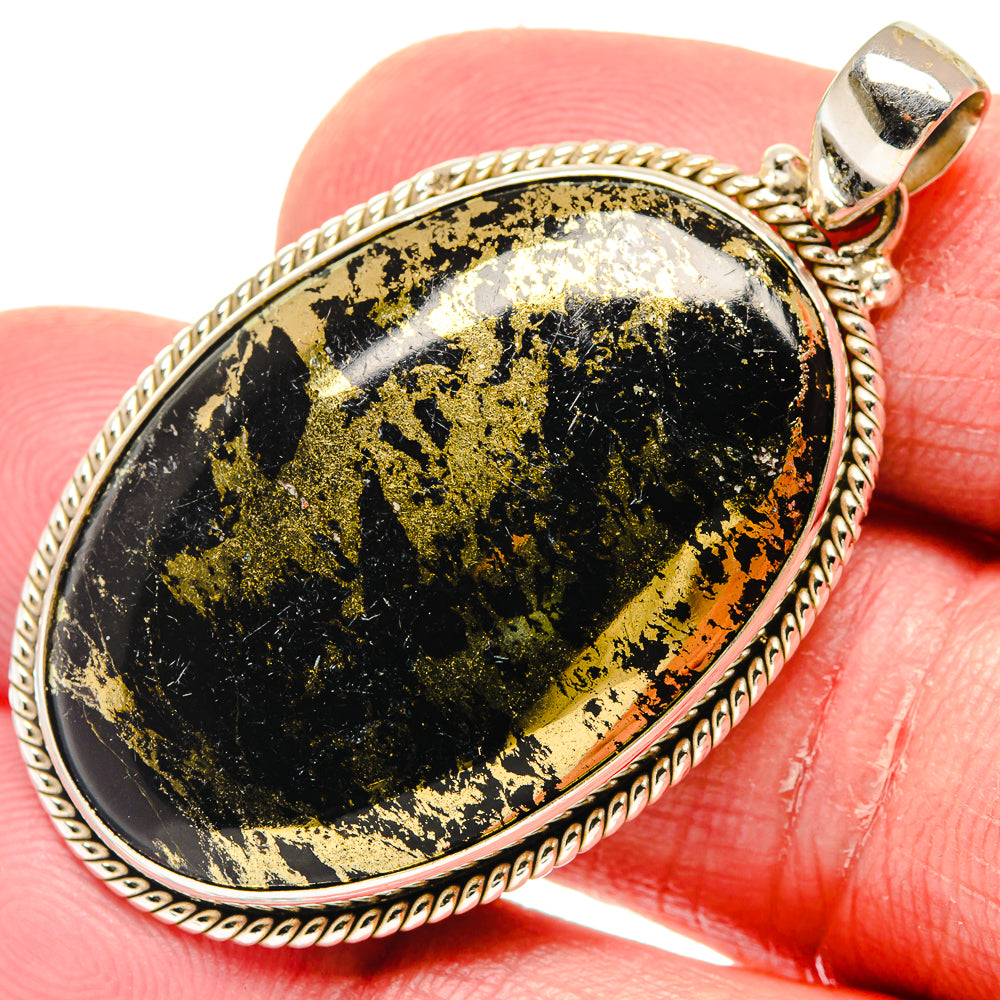 Pyrite Agate Pendants handcrafted by Ana Silver Co - PD19997