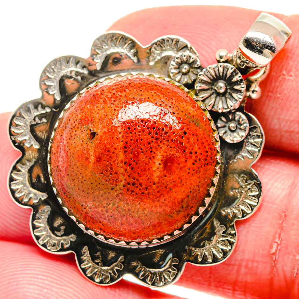 Sponge Coral Pendants handcrafted by Ana Silver Co - PD20006
