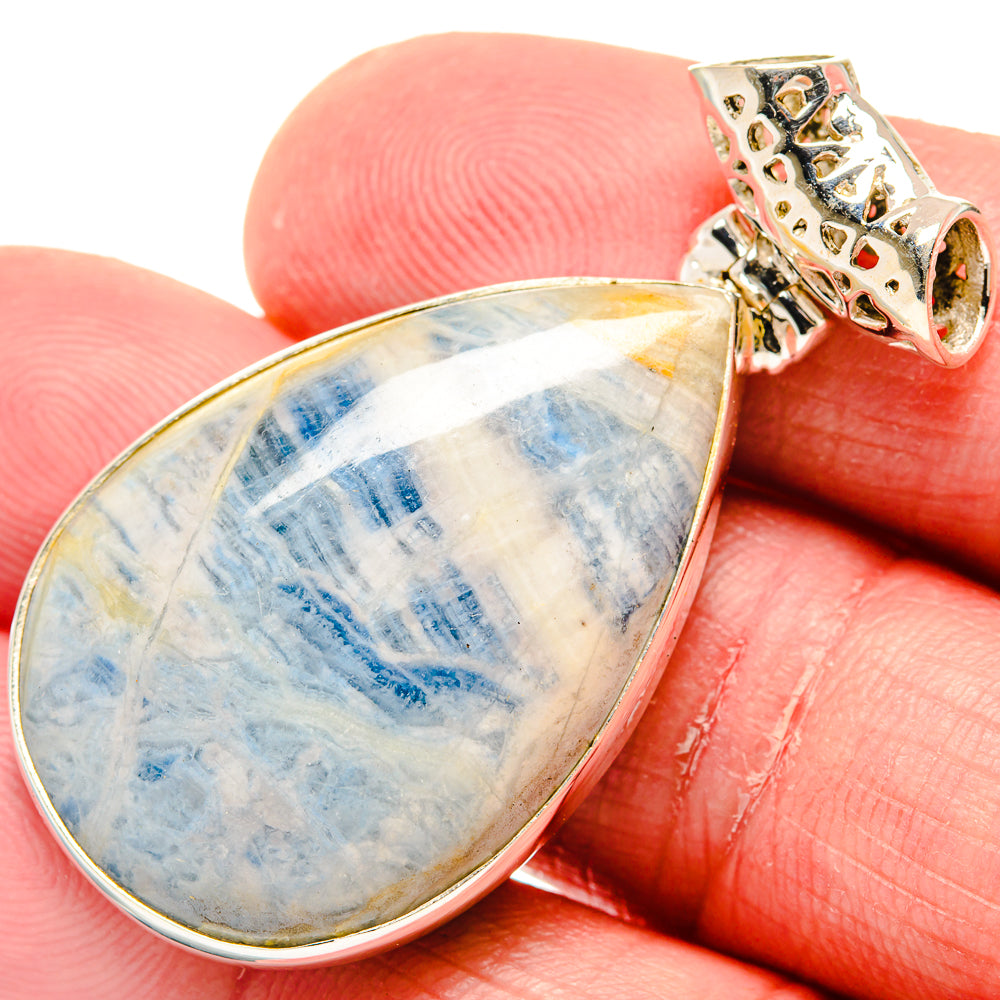 Blue Scheelite Pendants handcrafted by Ana Silver Co - PD20017