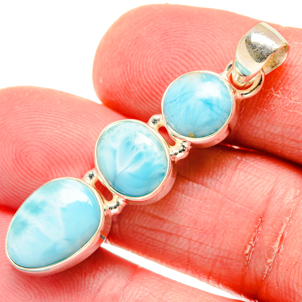 Larimar Pendants handcrafted by Ana Silver Co - PD20018
