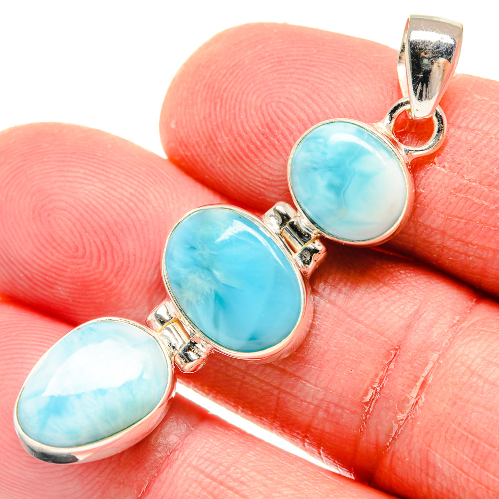 Larimar Pendants handcrafted by Ana Silver Co - PD20019